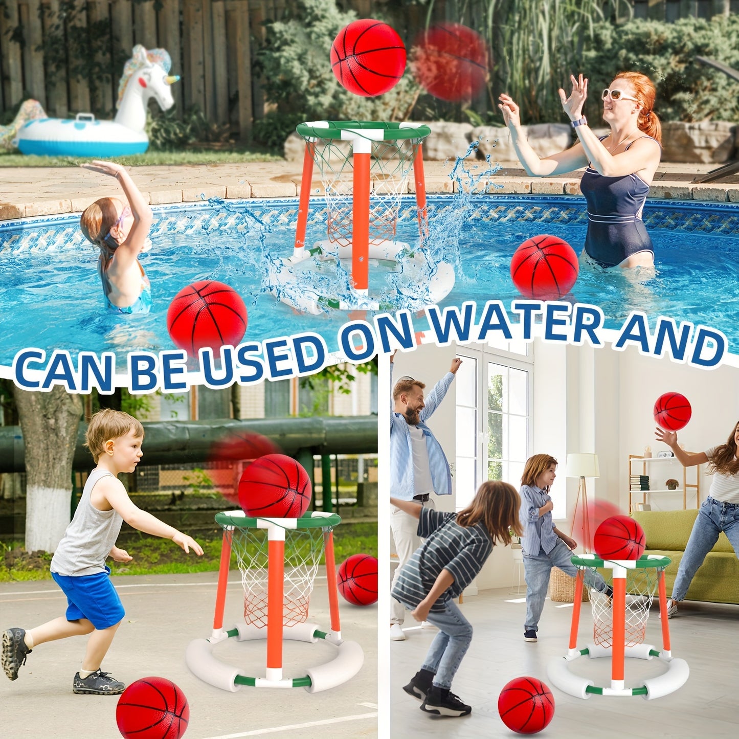 Floating Inflatable Pool Basketball