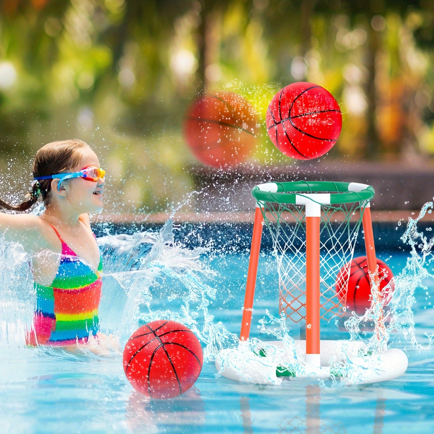 Floating Inflatable Pool Basketball