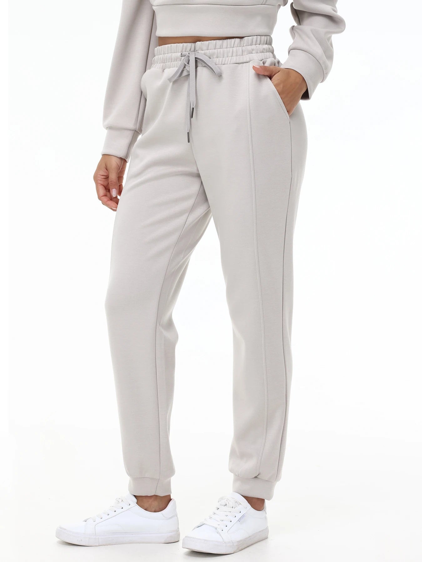 Womens Jogger Pants with Pocket Ankle-Length Regular Fit Stretchy Fabric