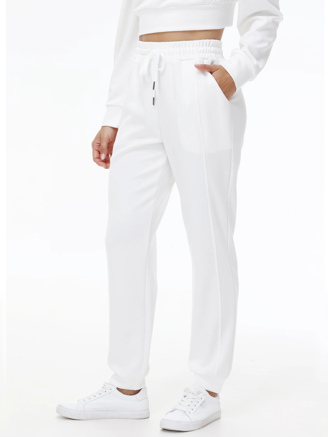Womens Jogger Pants with Pocket Ankle-Length Regular Fit Stretchy Fabric