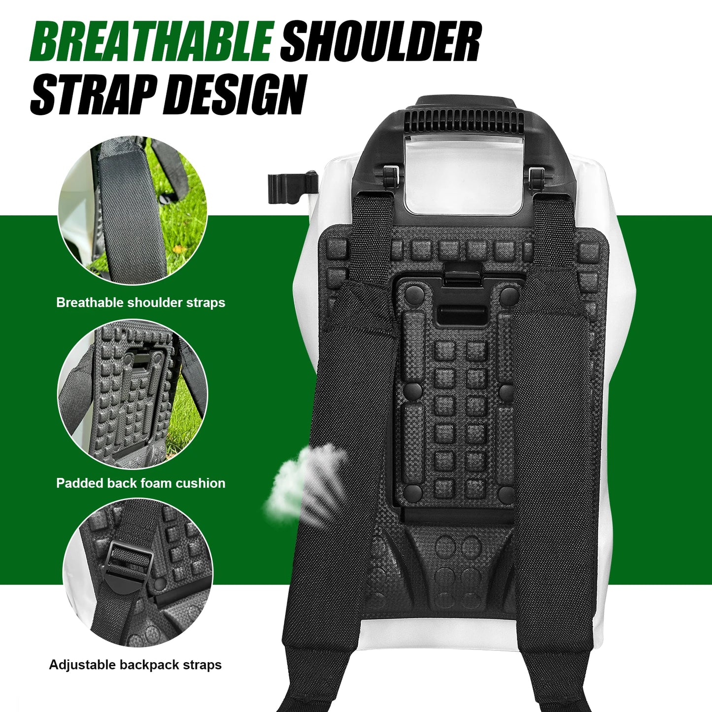 4 Gallon Battery Powered Backpack Sprayer with 75 PSI Maximum Pressure