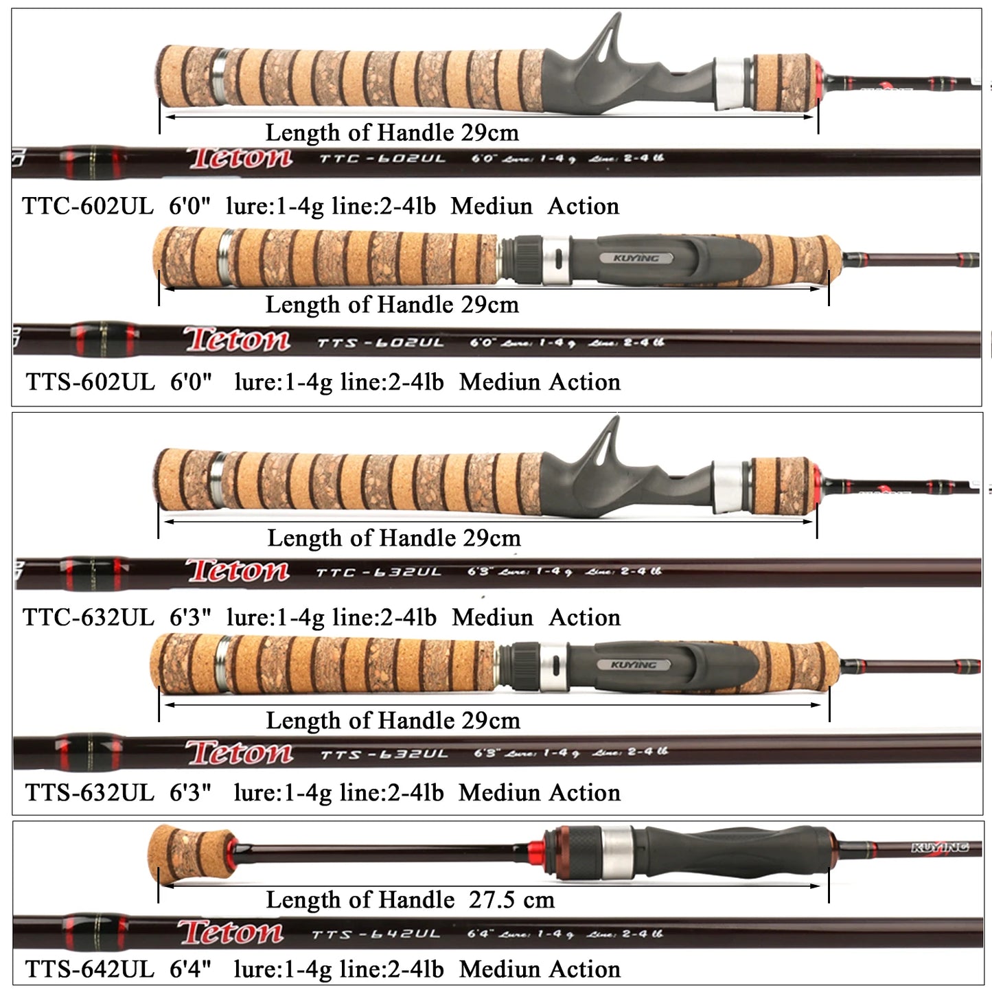 Ultra Light Soft Fishing Rod 1.8m 1.9m 1.92m Fast Medium Action Spinning Rod Carbon Fiber Trout Fishing