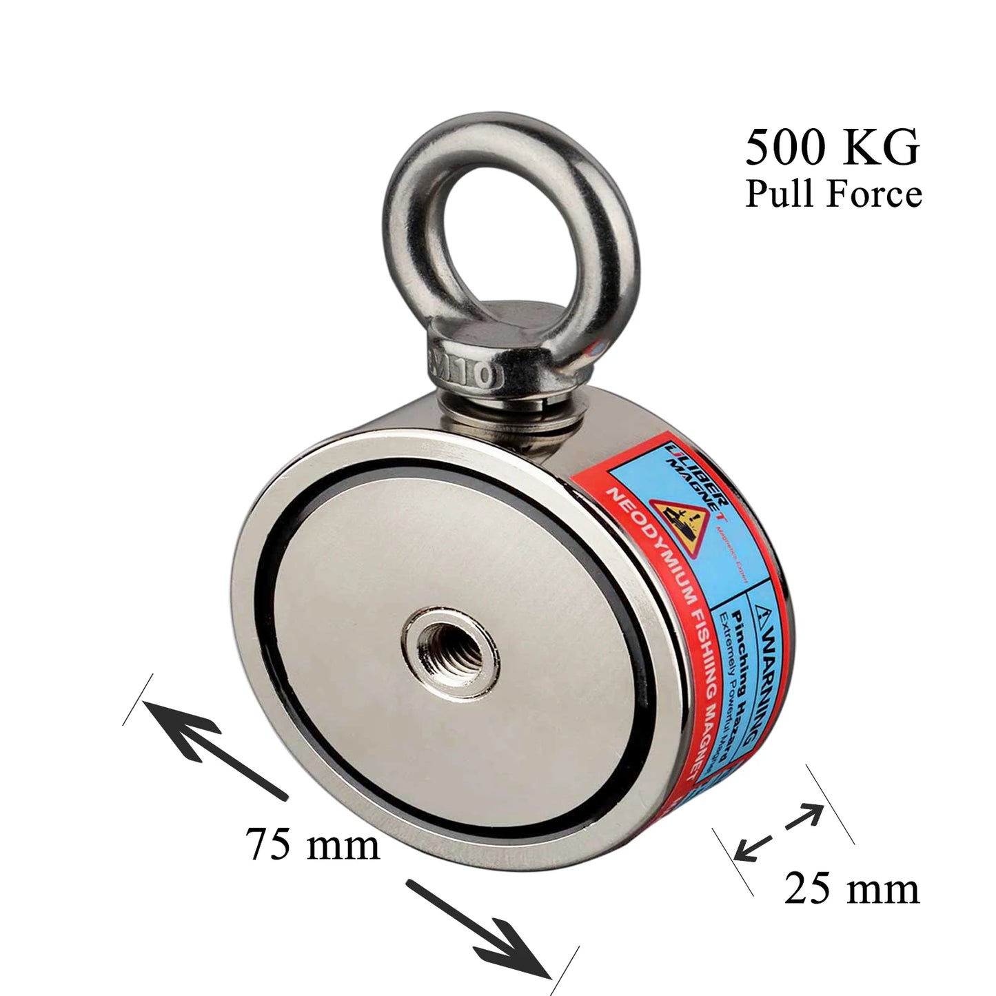 Salvage Magnet Sea Fishing Equipment Holder 140KG Rare Earth Magnet for Treasure Hunting and Lifting Applications