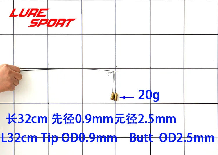 10 Pieces 32cm Carbon Rod Tip Repair Accessories for Fishing Rods