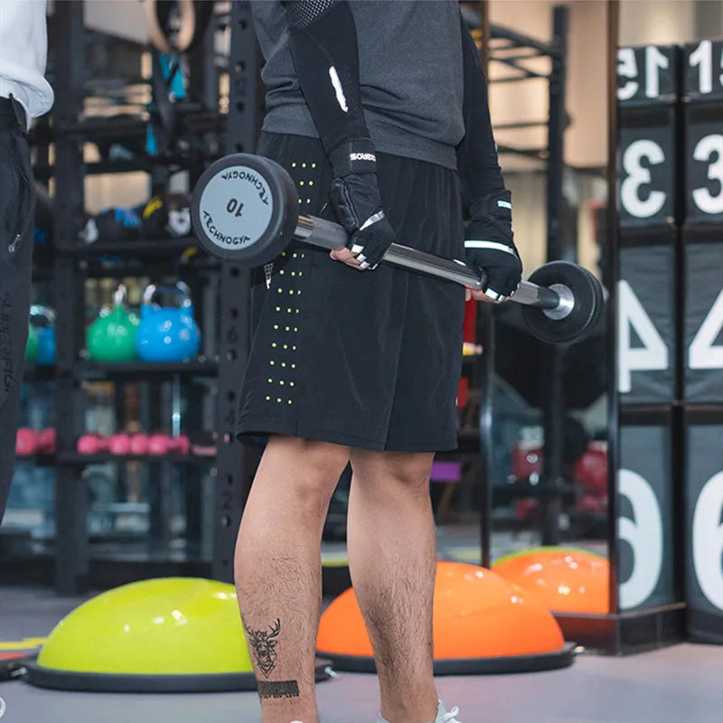 Bicycle Shorts Pants for Men with Pockets Quick-Drying Breathable Comfortable Loose Fit Unisex Black Polyester Spandex