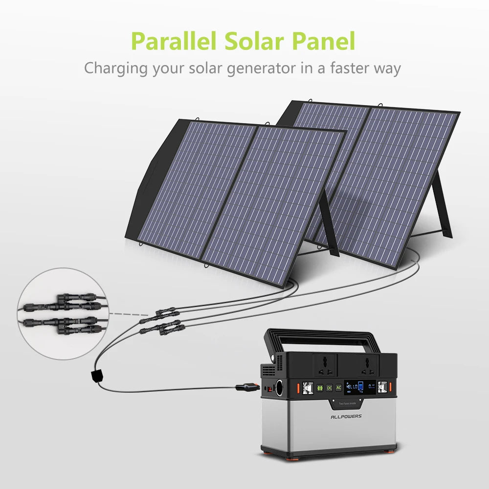 18V 100W Foldable Solar Portable Power Station for Outdoors