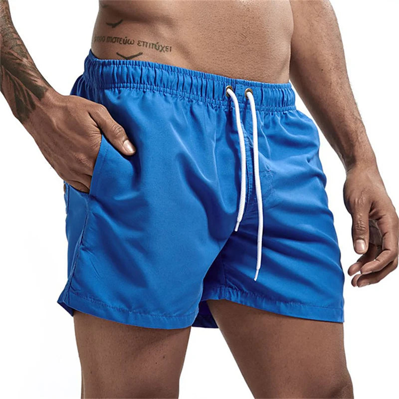 Mens Swim Trunks with Pockets Mesh Liner Quick Dry Shorts