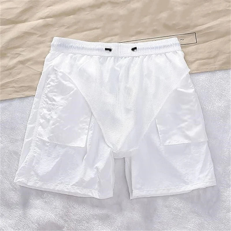 Mens Swim Trunks with Pockets Mesh Liner Quick Dry Shorts