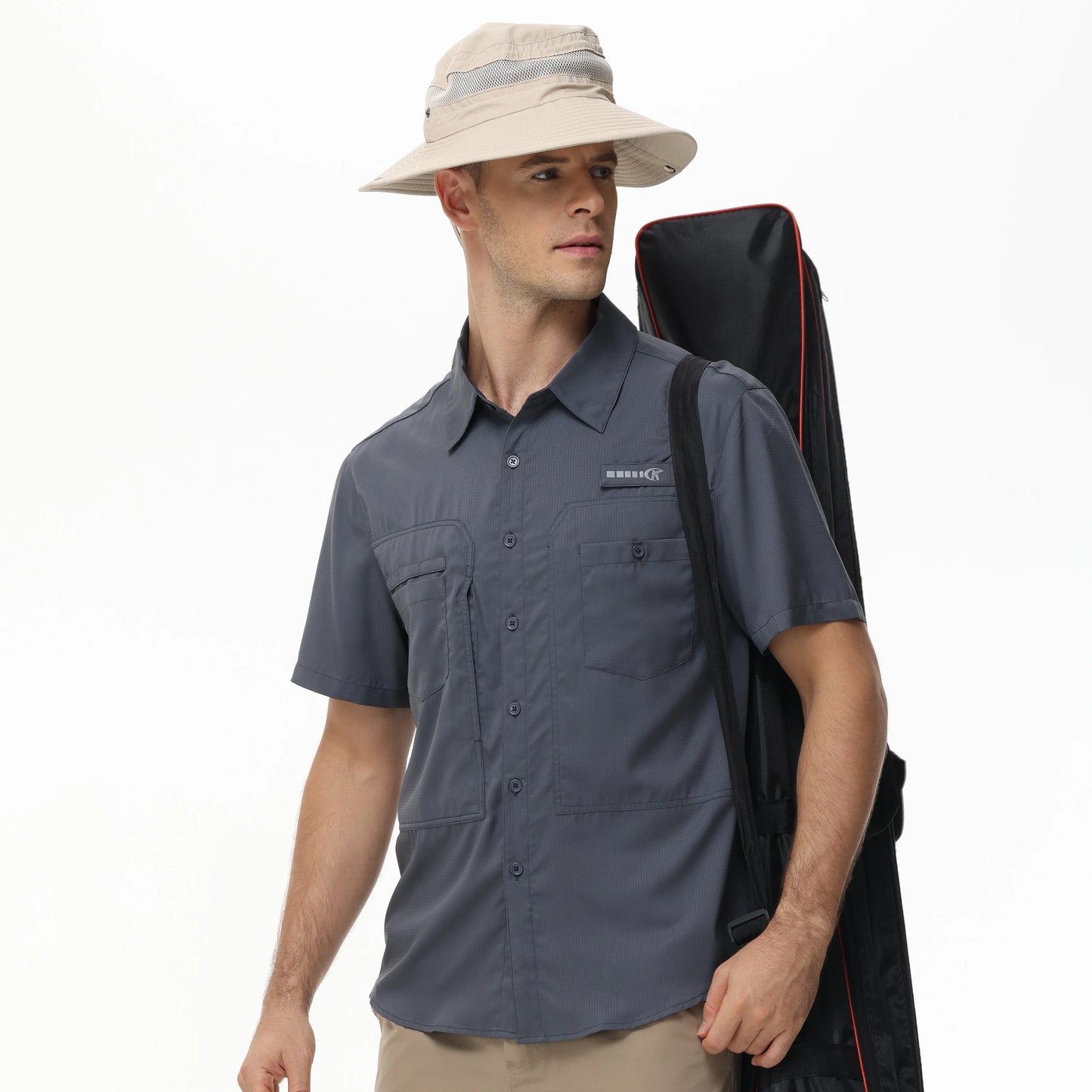 Men's Breathable Fishing Shirts with UV Protection and Pockets