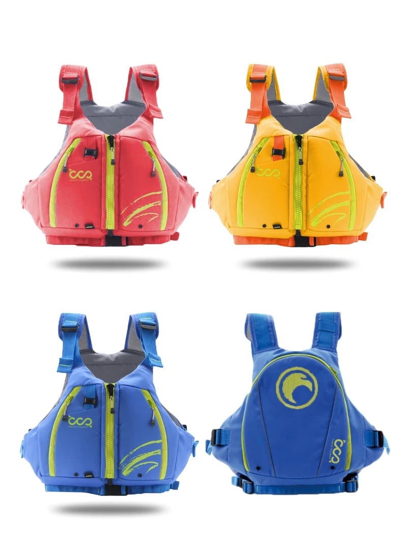 Adult Kids Kayak Life Jackets EN ISO 12402-5 Certified Buoyancy Aids Youth Safety Fishing Vest
