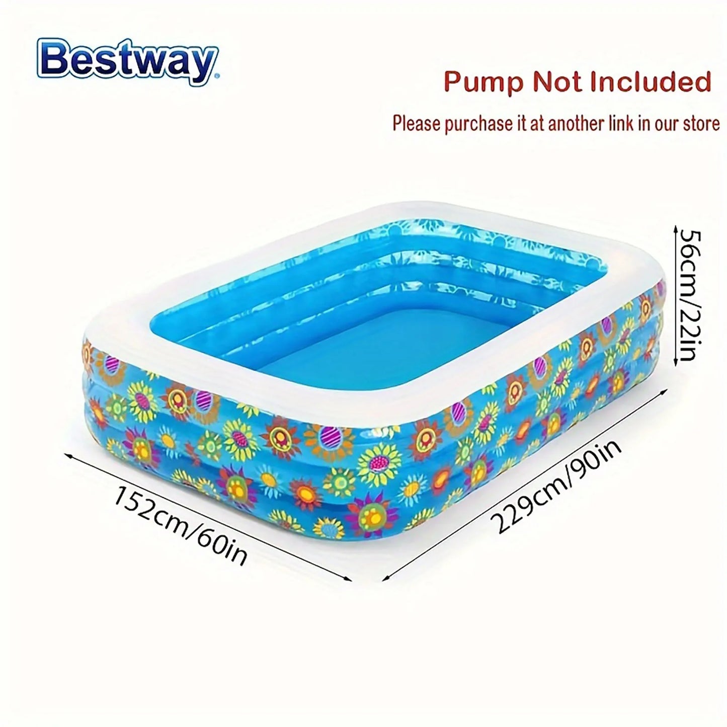 Family Inflatable Pool with Floating Row Model 54121