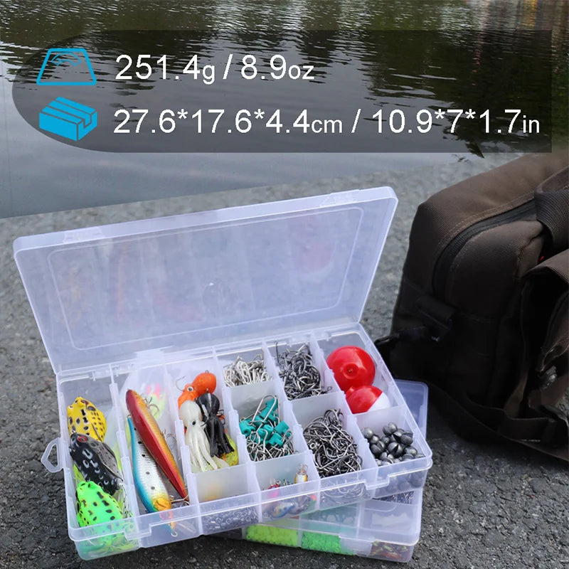 2pcs Tackle Box Organizer for Fishing Accessories Plastic Storage Solution