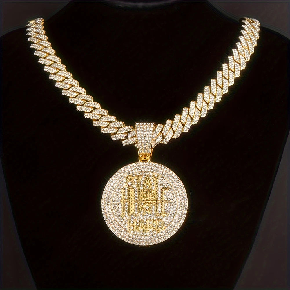 Stylish Men Women Hip Hop Pendant Necklace in Silver