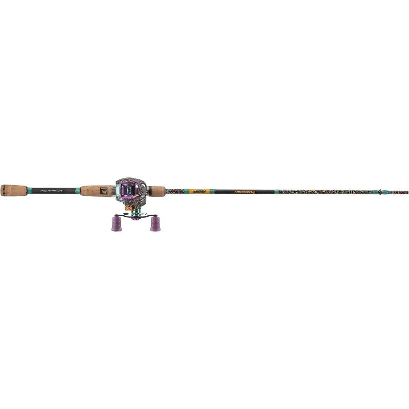3 Baitcast Combo 7 Foot IM7 Graphite Rod Medium Heavy Fishing Rod