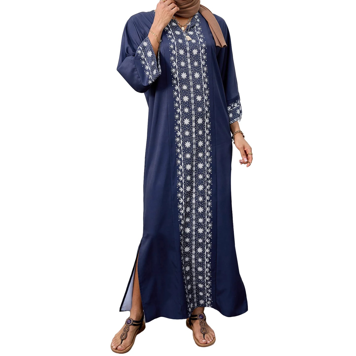 Elegant Floral Print Maxi Dress for Women All Season Casual Style