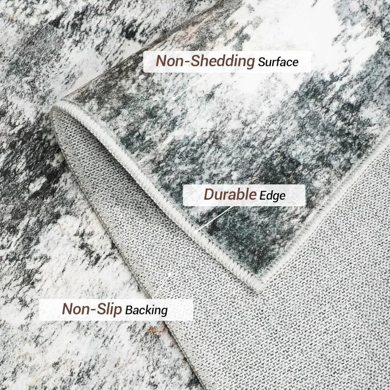 8x10 Stain Resistant Area Rugs Non Slip Striped Design
