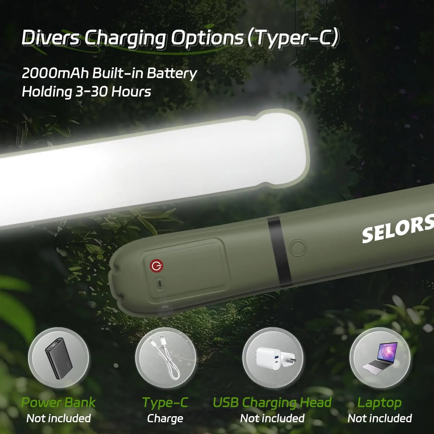 Rechargeable Portable Camping Tent Lamp for Outdoor Use