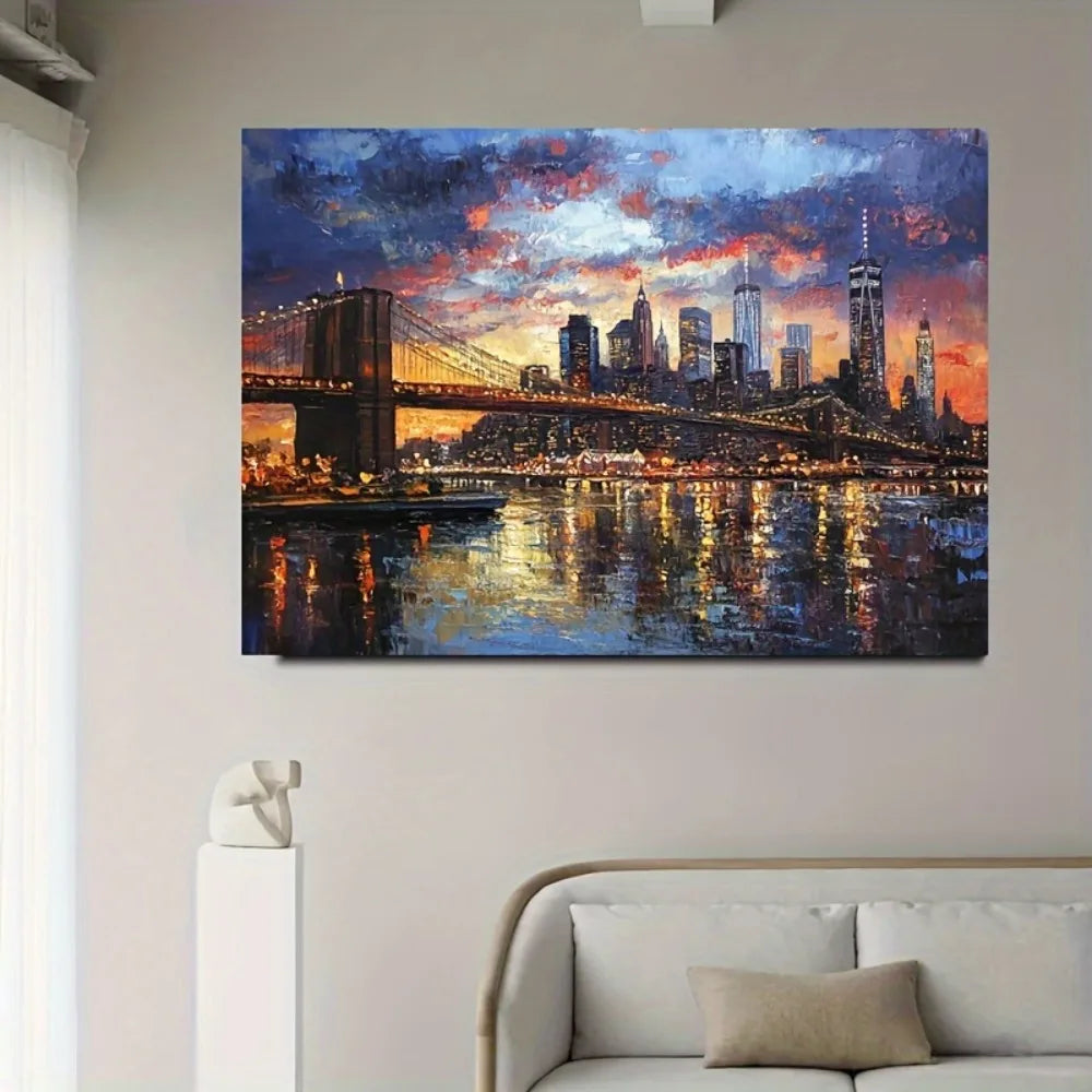Stunning 1 Framed Modern Canvas Cityscape Artwork
