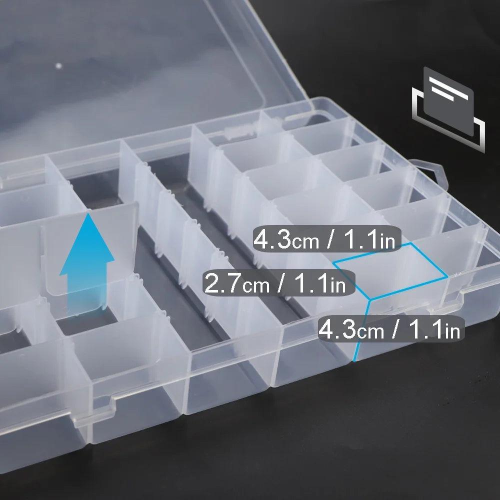 2pcs Tackle Box Organizer for Fishing Accessories Plastic Storage Solution