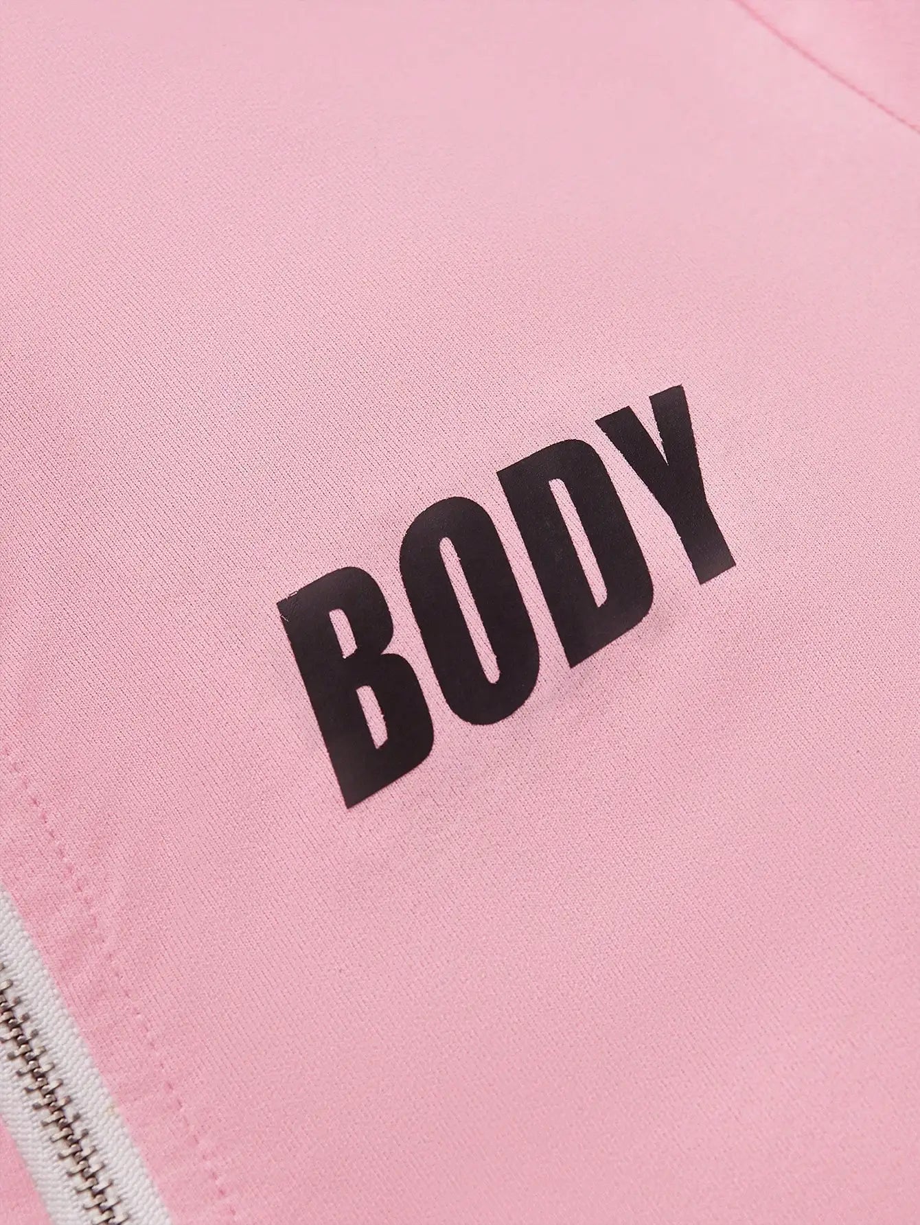 Women's Pink Zipper Sportswear Set of 2 Pieces Hoodie and Sweatpants