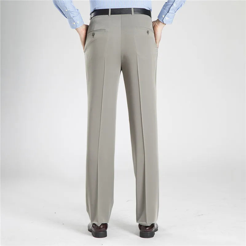 Business Men's Dress Pants Slim Fit Casual Trousers