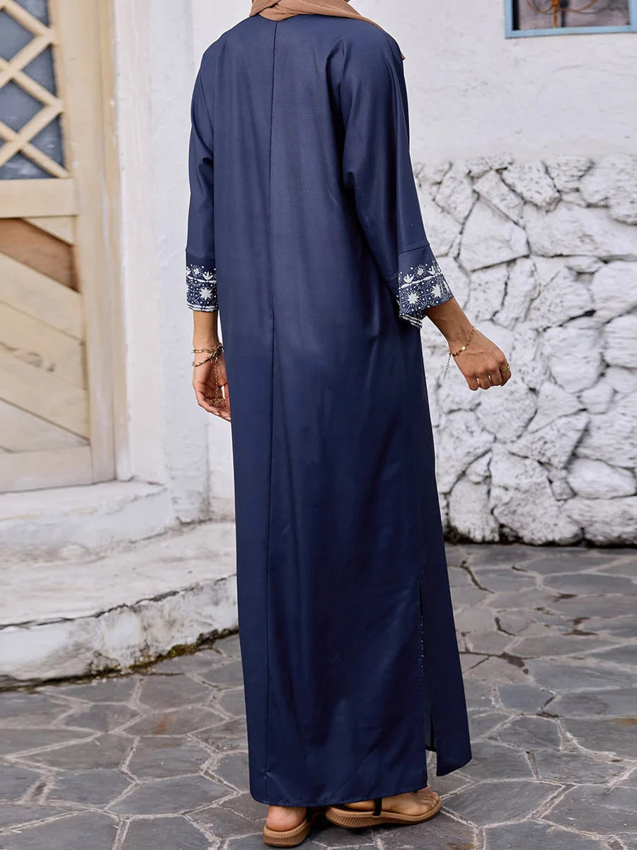 Elegant Floral Print Maxi Dress for Women All Season Casual Style