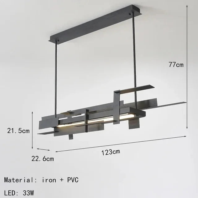 Nordic Restaurant Wall Lamp Cord Pendant Iron Finish Energy Saving Dimmable Light