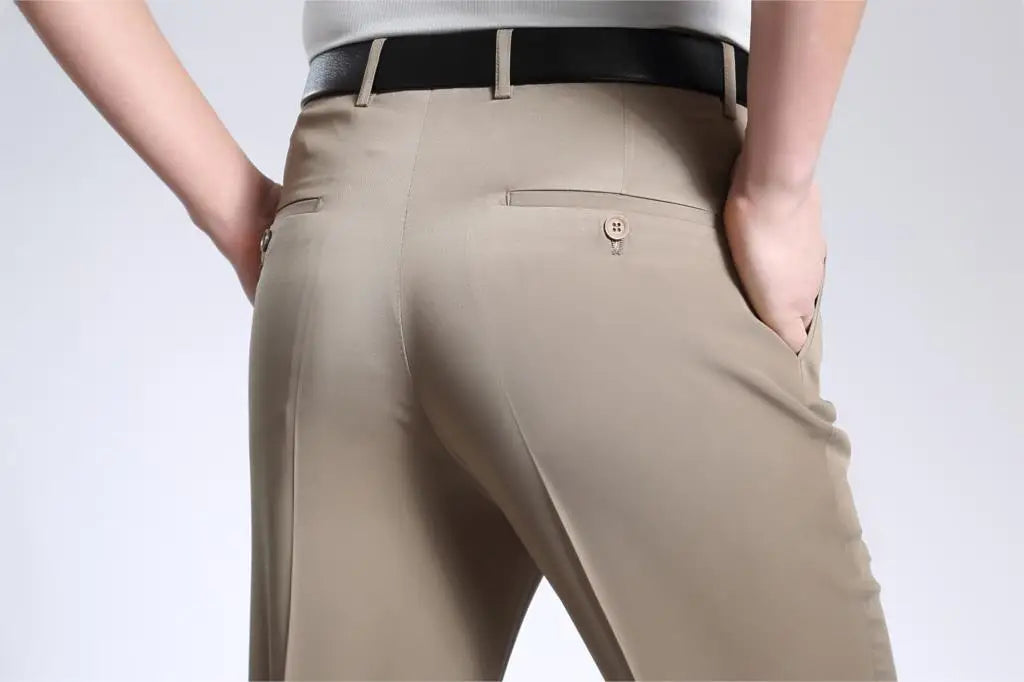 Business Men's Dress Pants Slim Fit Casual Trousers