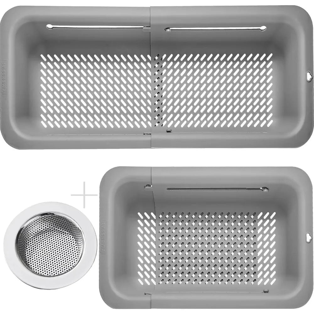 Collapsible Kitchen Colander with Stainless Steel Sink Strainer BPA Free Space-Saving Design