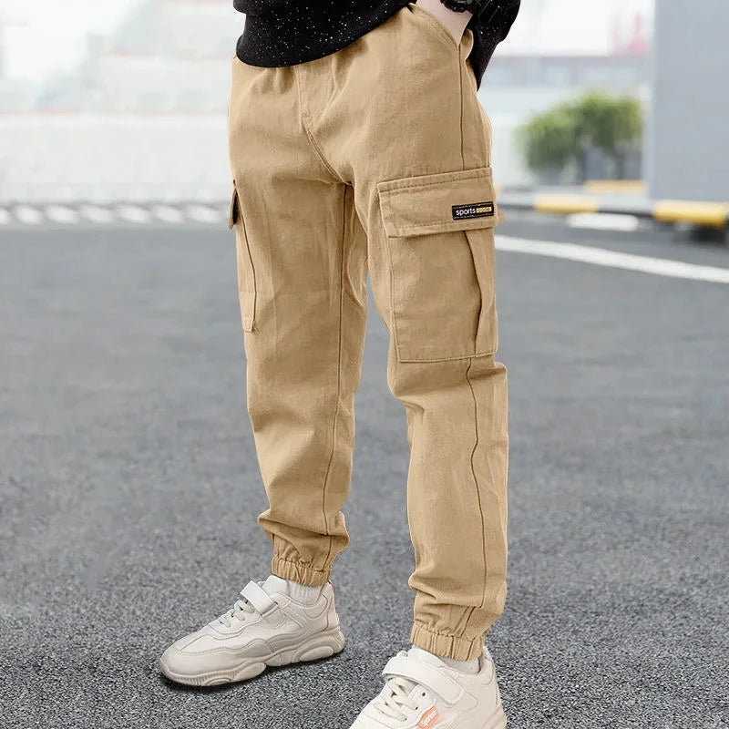 Boys Pants Casual Long Style Trousers 3-12 Years Kids