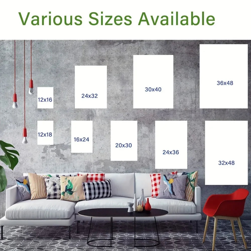 1 1.5 Inch Pine Frame Interior Art Mural