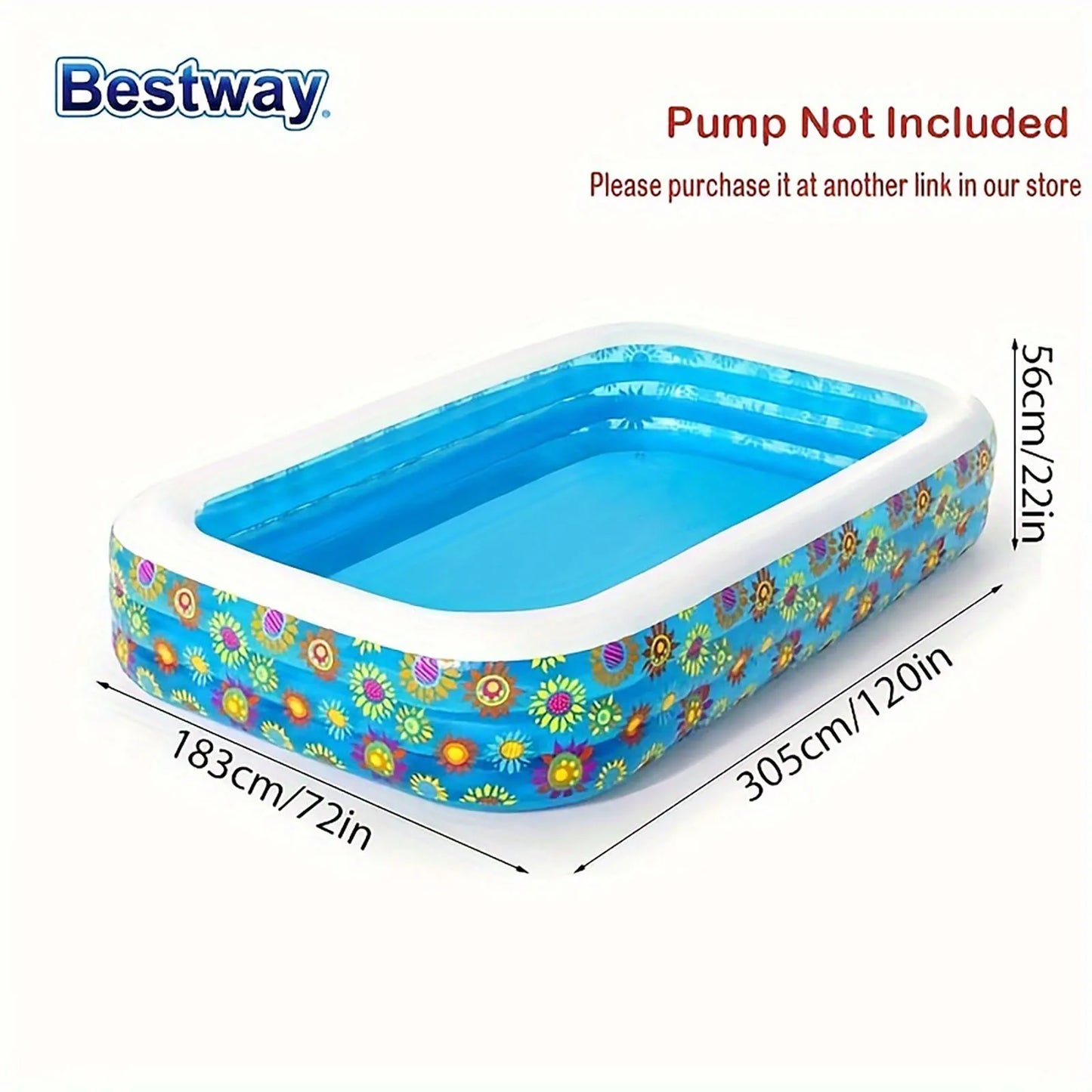Family Inflatable Pool with Floating Row Model 54121