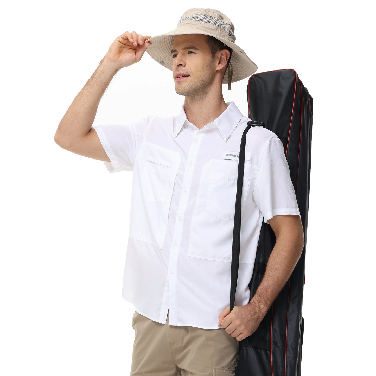 Men's Breathable Fishing Shirts with UV Protection and Pockets