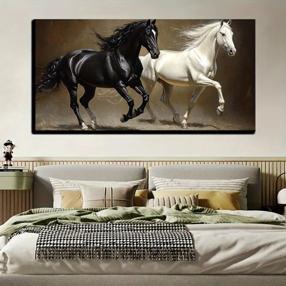 Stunning 1 Running Horse Canvas Painting for Home Decor