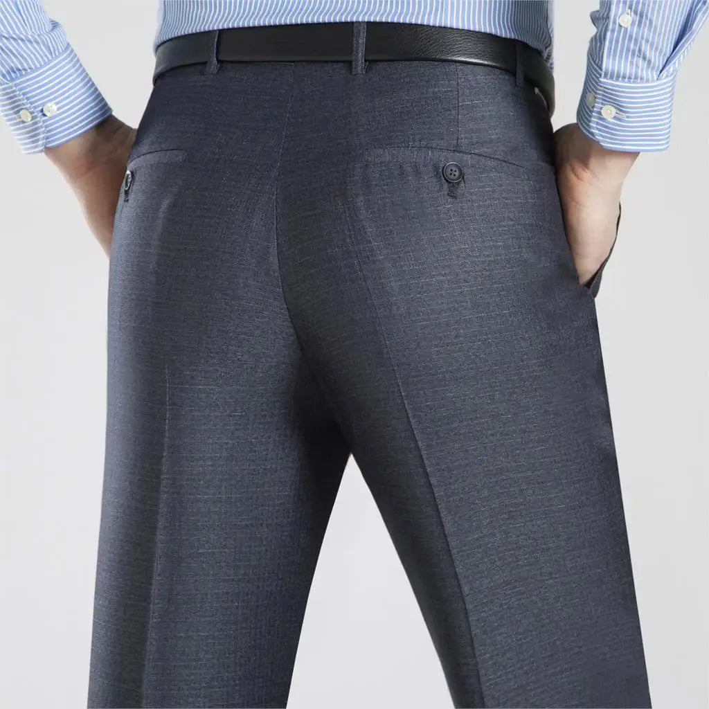 Business Men's Dress Pants Slim Fit Casual Trousers