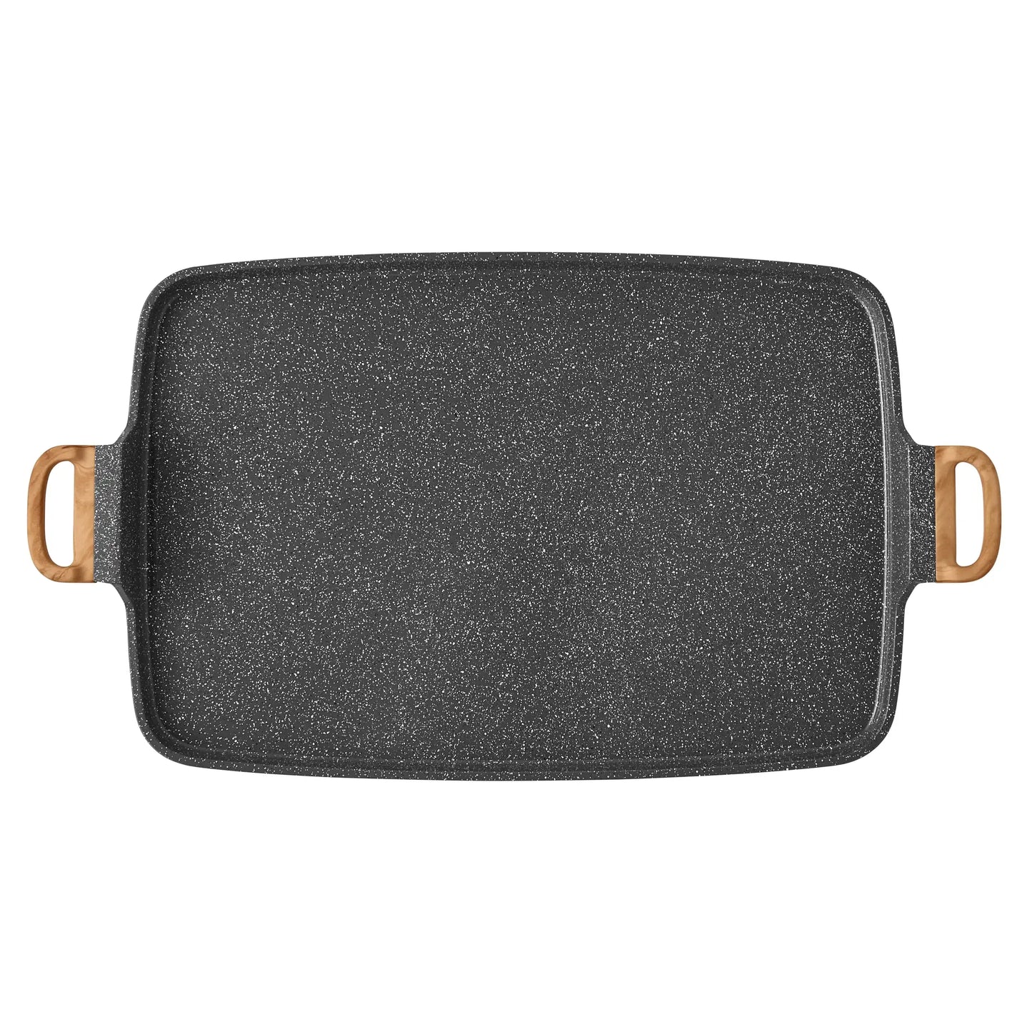 Cast Aluminum Double Griddle 12 Inch x 18 Inch Non Stick Cooking Pan