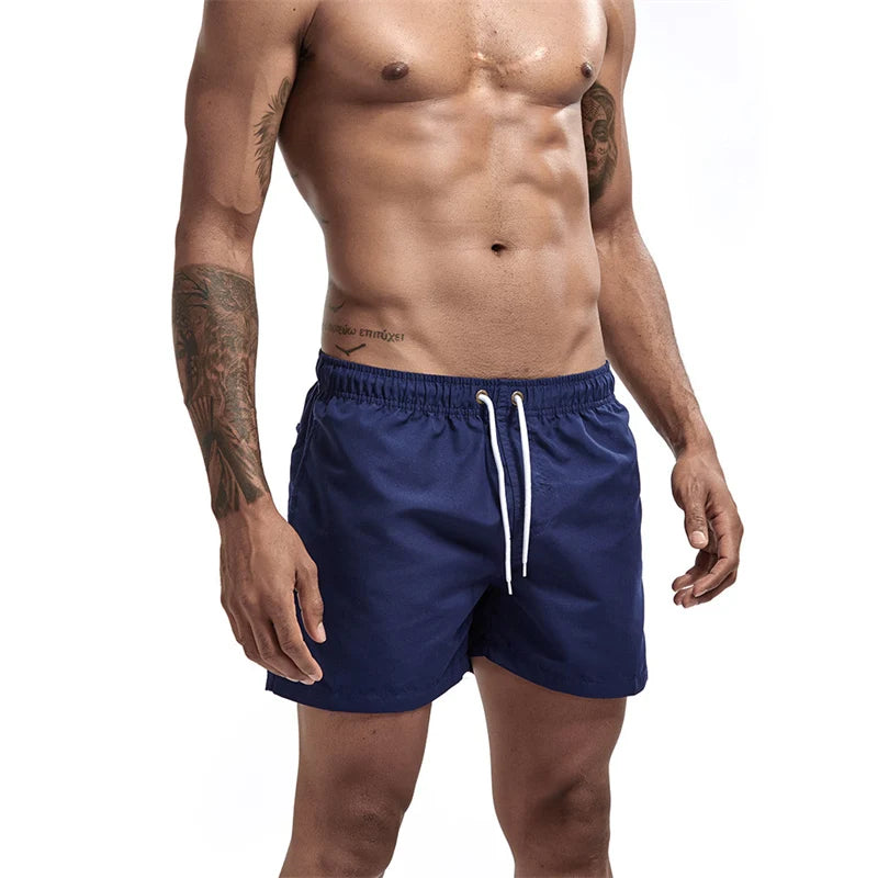 Mens Swim Trunks with Pockets Mesh Liner Quick Dry Shorts