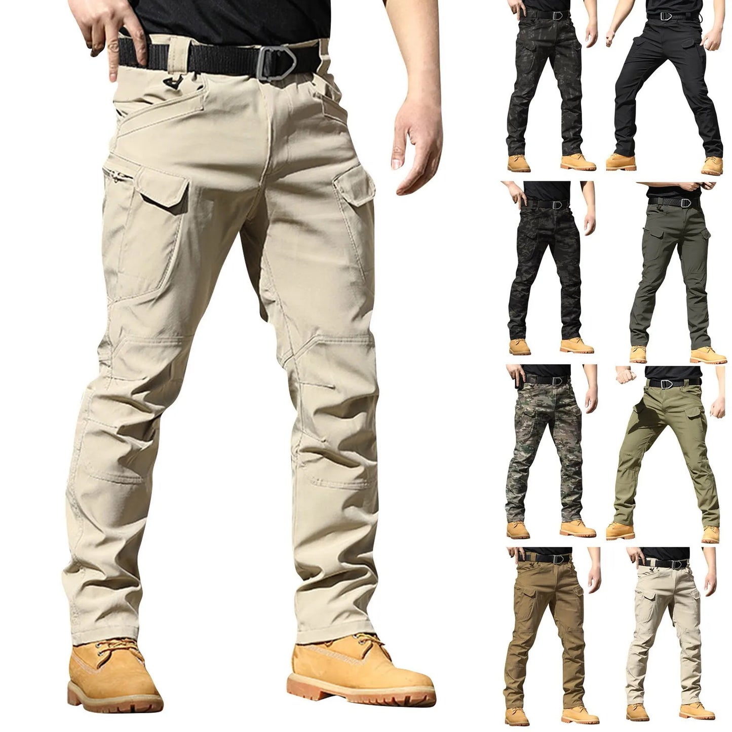 Men's Multi Pocket Pants Cargo Style for Casual Wear