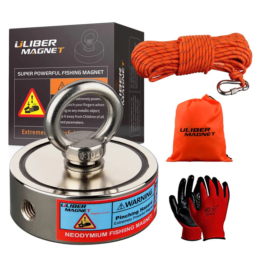 Salvage Magnet Sea Fishing Equipment Holder 140KG Rare Earth Magnet for Treasure Hunting and Lifting Applications