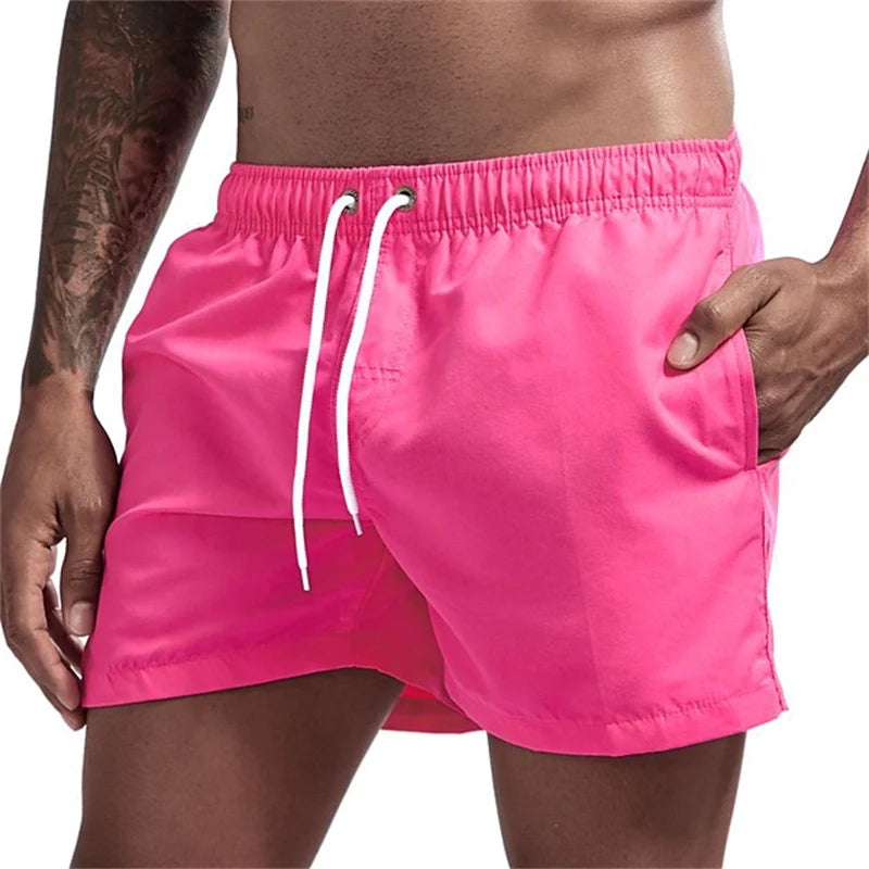 Mens Swim Trunks with Pockets Mesh Liner Quick Dry Shorts