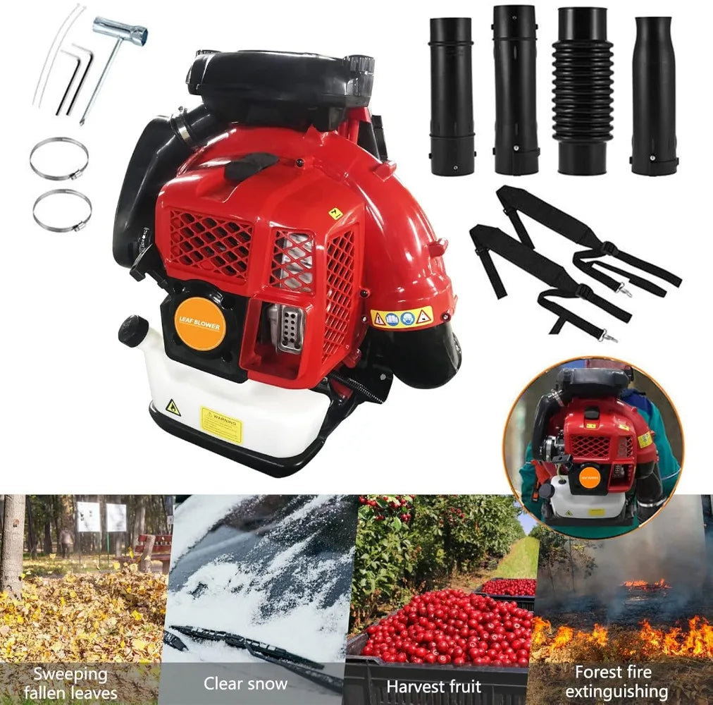 Backpack Gas Powered Leaf Blower for Efficient Cleaning