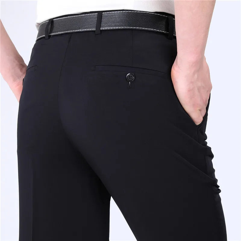 Business Men's Dress Pants Slim Fit Casual Trousers