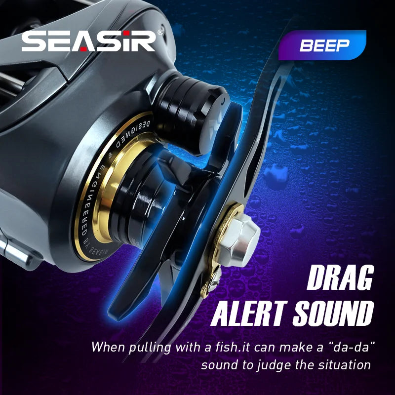 Fresh Seawater Baitcasting Fishing Reel 7.3 Gear Ratio