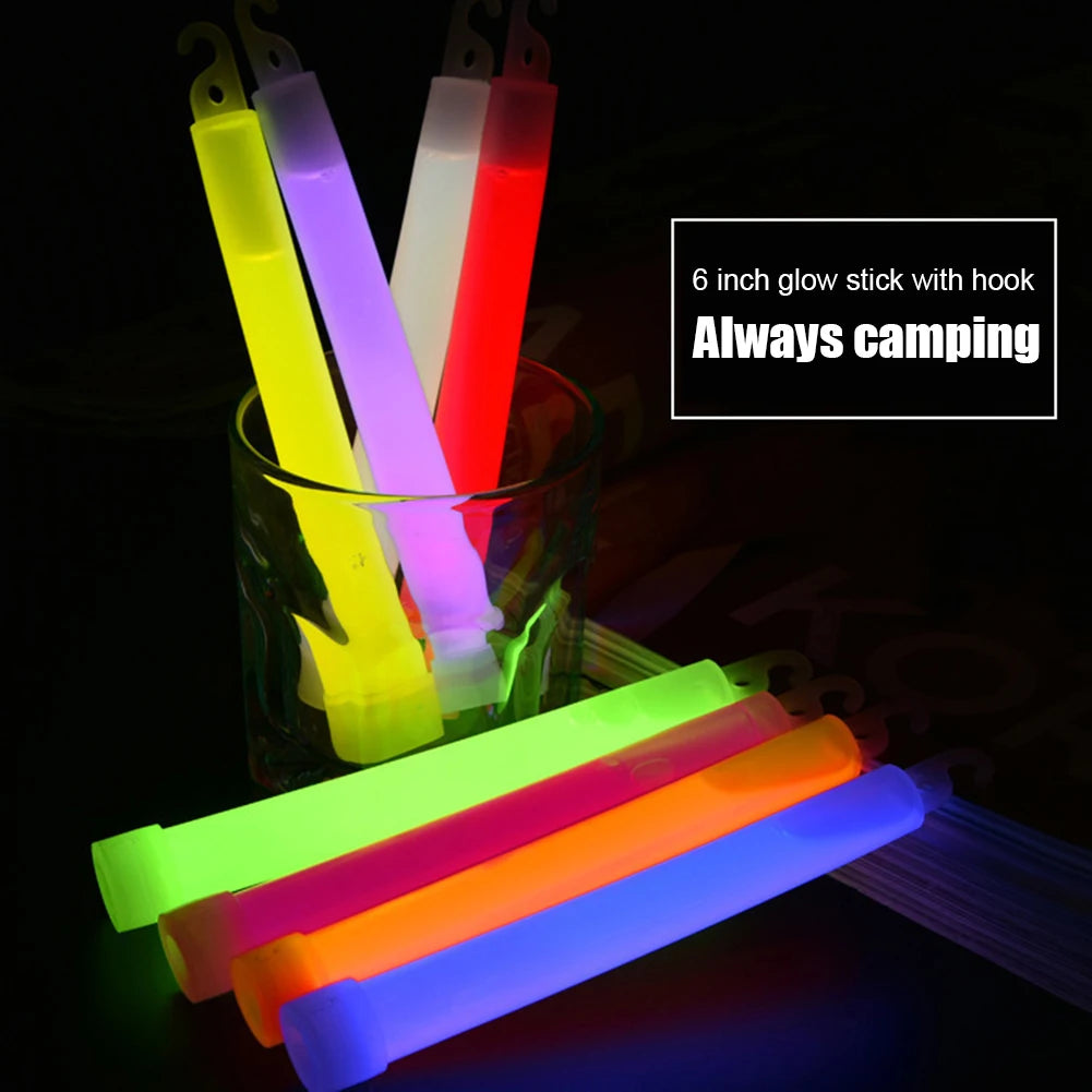 10 Pack 6 Inch Glow Light Sticks Emergency Warning Lamp Waterproof Hiking Camping Equipment