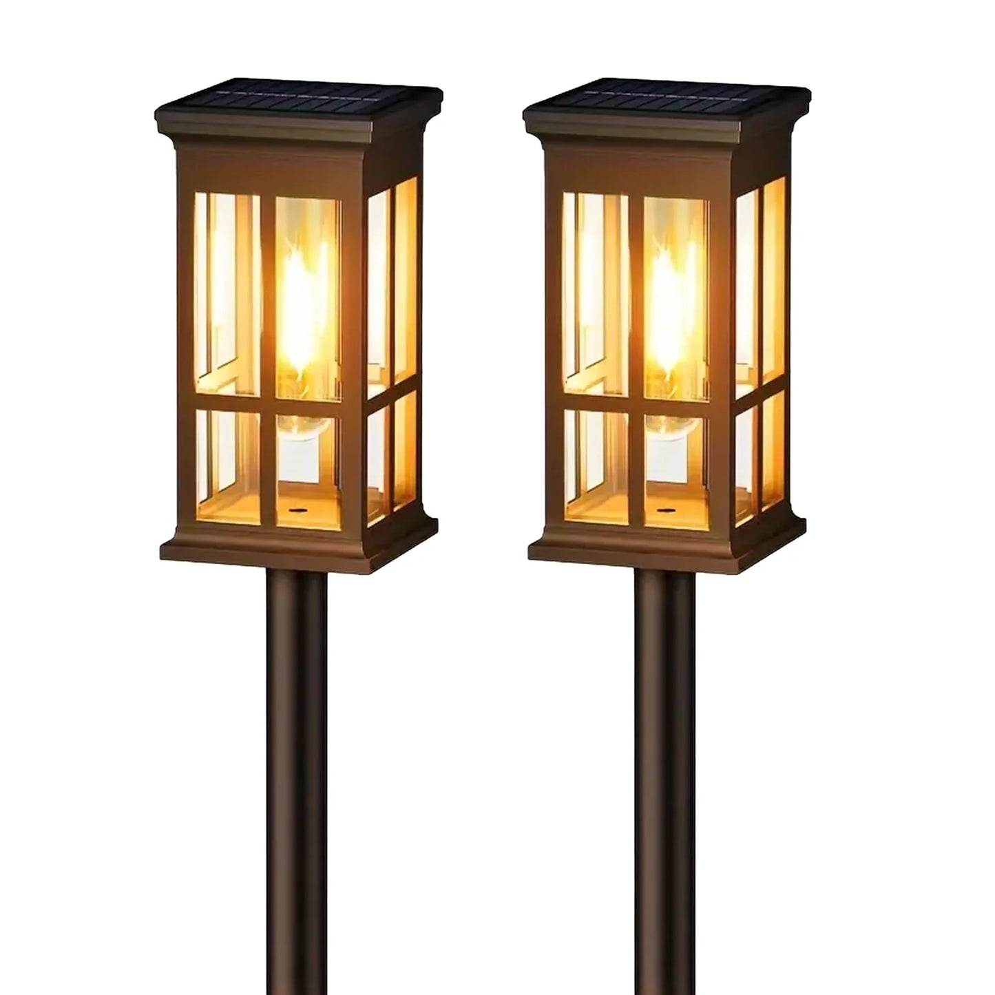 2 Pack 6 Pack 8 Pack Solar Pathway Lights Modern Style LED Bulbs Ni-MH Power Source