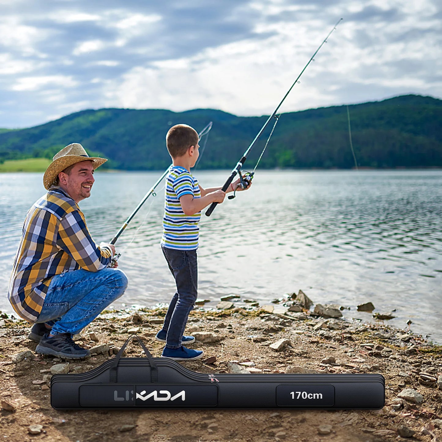 Fishing Bag Oxford Cloth Folding Fishing Rod Tackle Storage