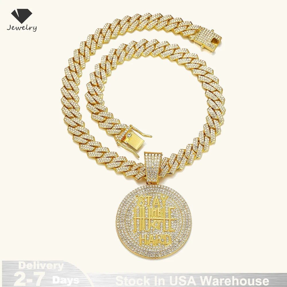 Stylish Men Women Hip Hop Pendant Necklace in Silver