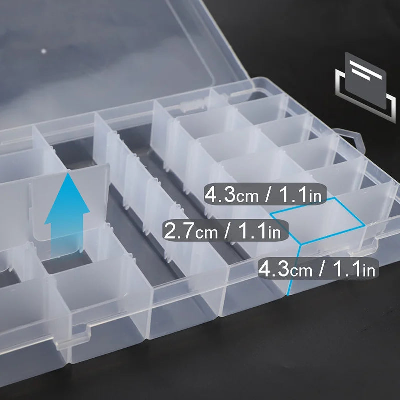 2pcs Tackle Box Organizer for Fishing Accessories Plastic Storage Solution