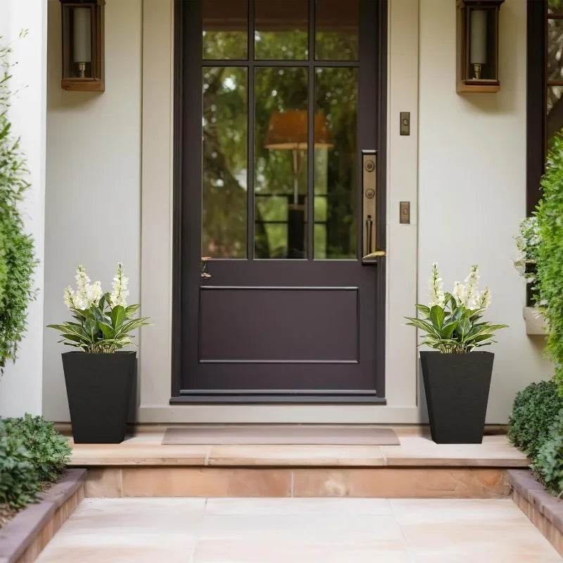 14 Inch Tall Pl Planter with Drainage for Modern Gardens