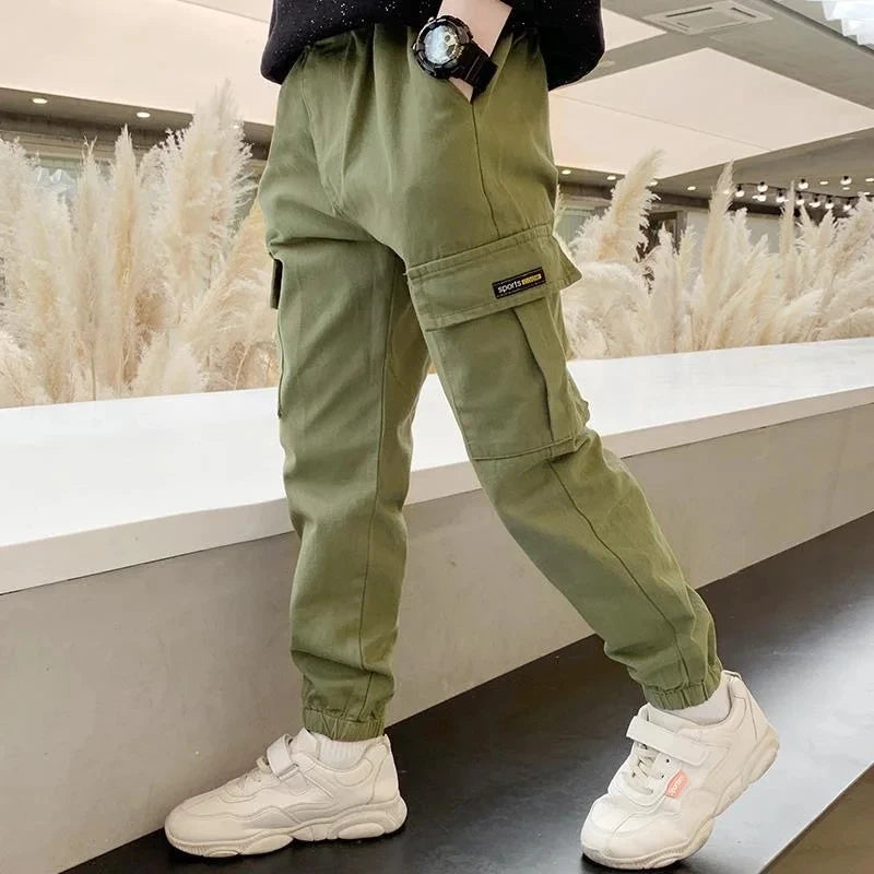 Boys Pants Casual Long Style Trousers 3-12 Years Kids